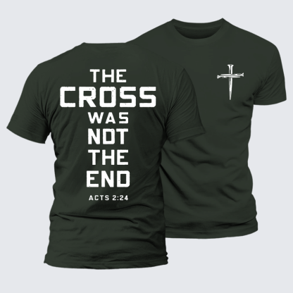 The Cross Was Not The End Jesus God Christian Premium Mercerized Cotton Tee