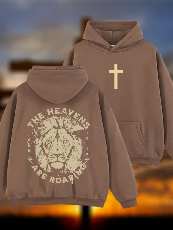 The Heavens Jesus God Christian Plush Fleece-Lined Hoodie