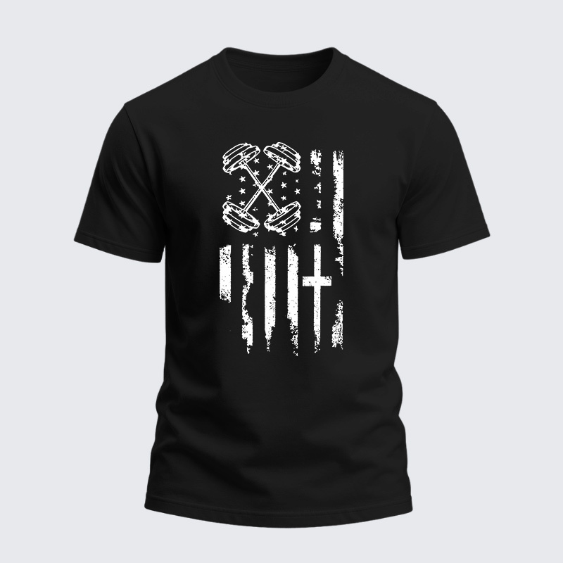Man Of God Husband Dad Jesus God Christian Cotton T-Shirt