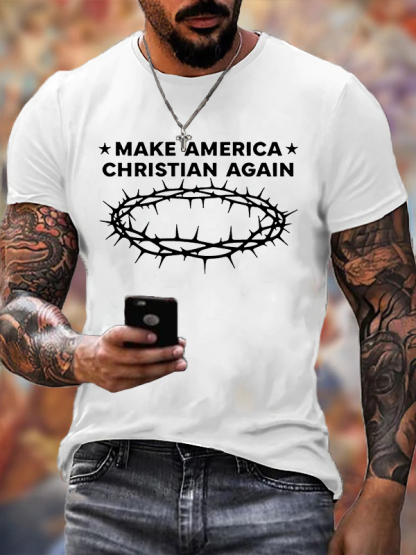 Make America Christian Again Jesus God Christian Cotton T-Shirt