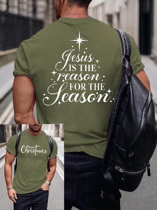 Jesus Is The Reason For The Season Jesus God Christian Cotton T-Shirt