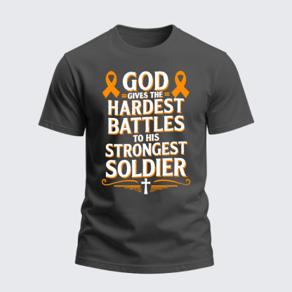 Heavyweight Cotton Tee - God Gives Hardest Battle