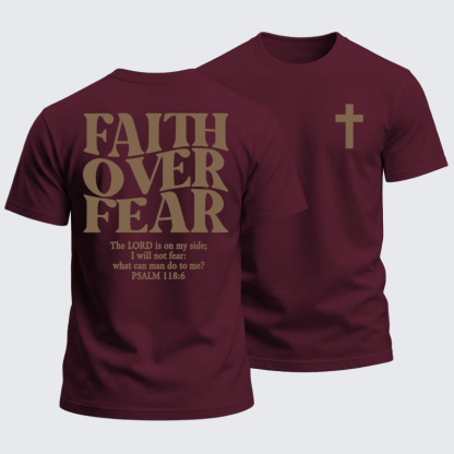 Heavyweight Cotton Tee - Faith Over Fear
