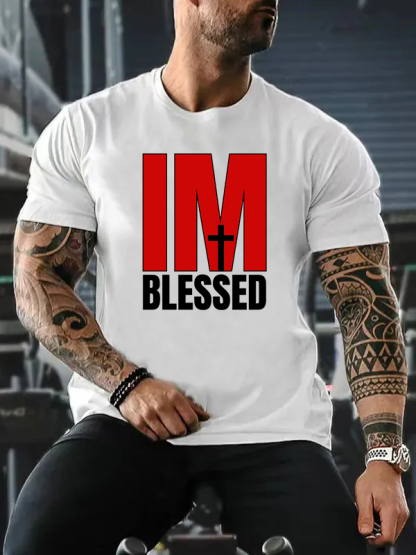Blessed Jesus God Christian Cotton T-Shirt