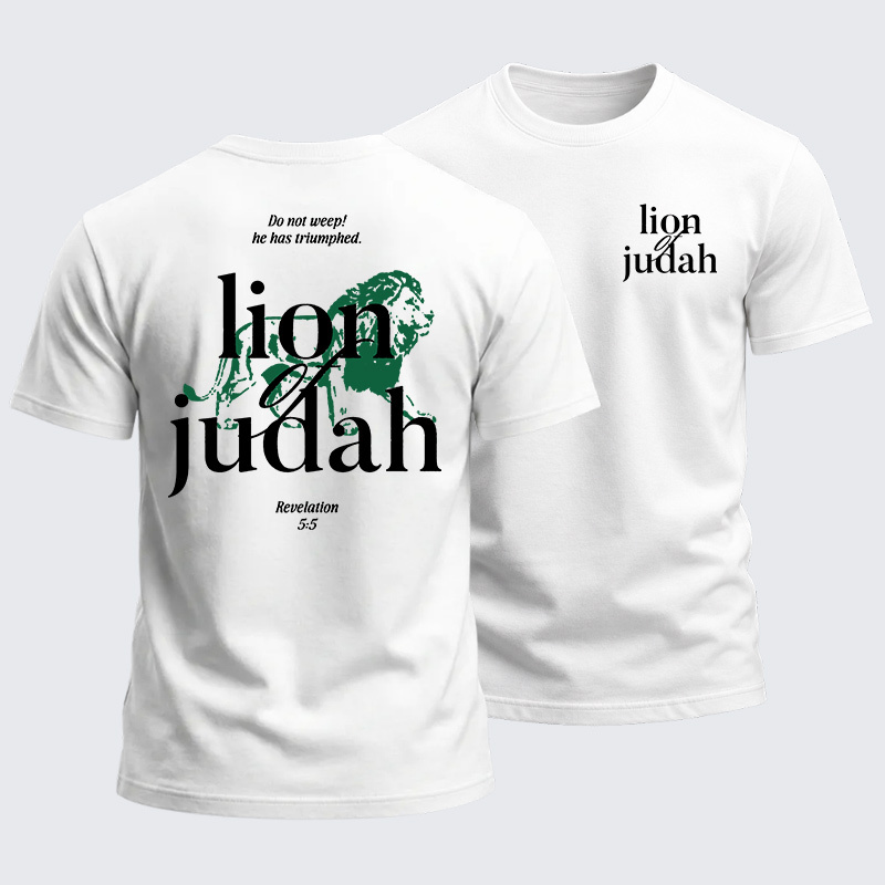 Heavyweight Cotton Tee - Lion Of Judah