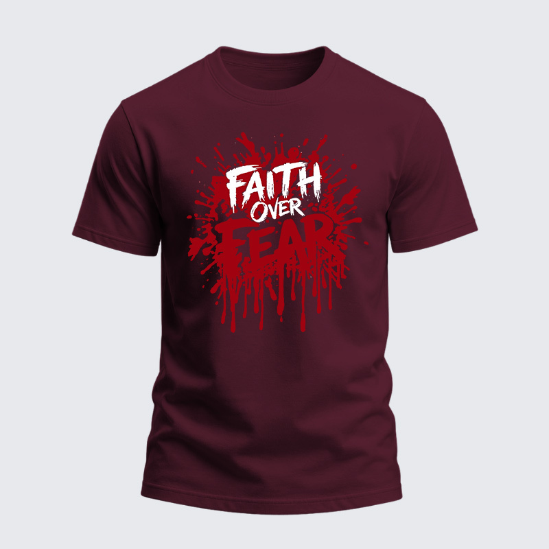 Heavyweight Cotton Tee - Faith Over Fear