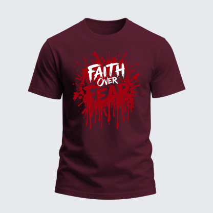 Heavyweight Cotton Tee - Faith Over Fear
