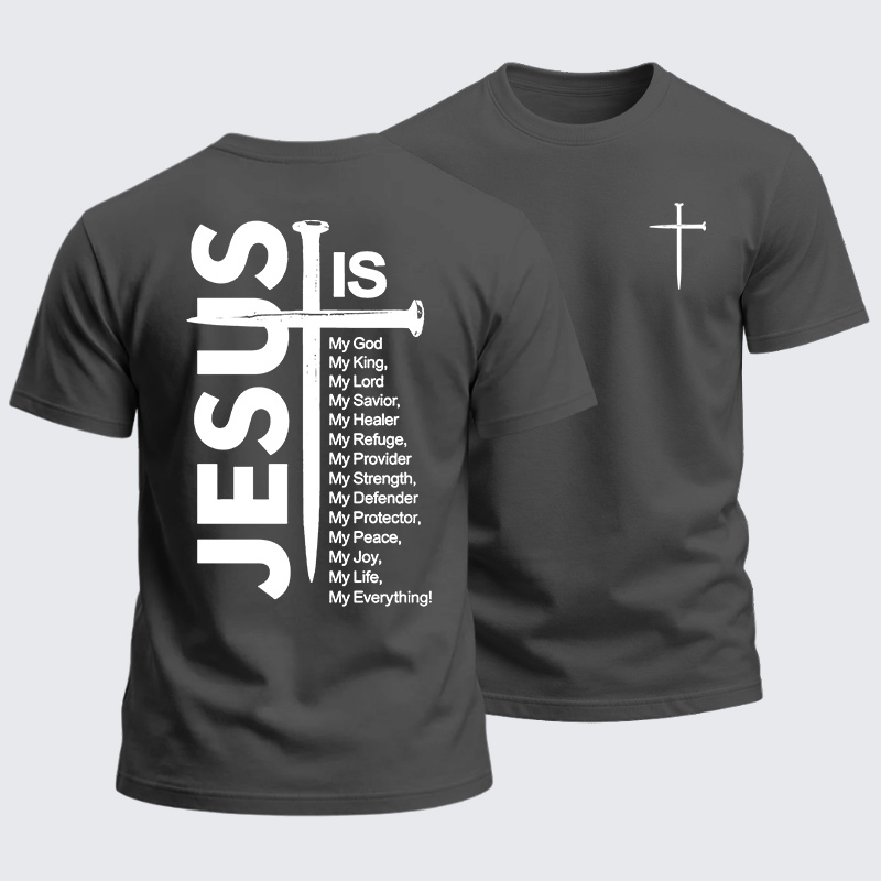 Heavyweight Cotton Tee - Jesus and The Cross