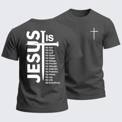 Heavyweight Cotton Tee - Jesus and The Cross