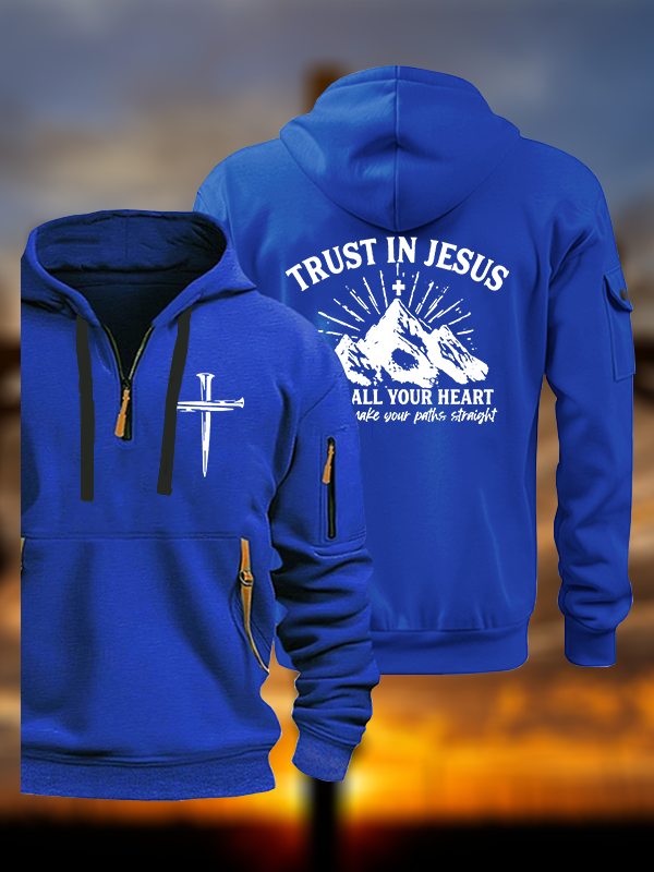Trust In Jesus With All Your Heart Jesus God Christian Zipper Hoodies