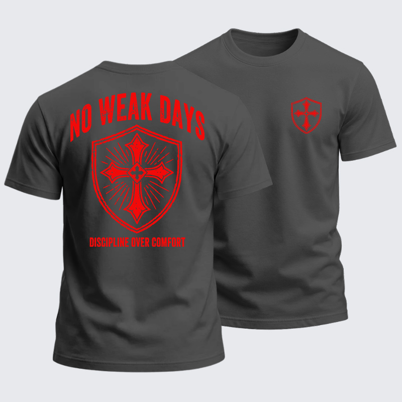 Heavyweight Cotton Tee - No Weak Days 