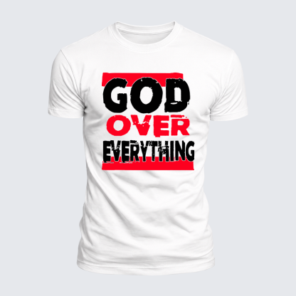 God Over Everything Jesus God Christian  – Luxe Mercerized Interlock Cotton Tee