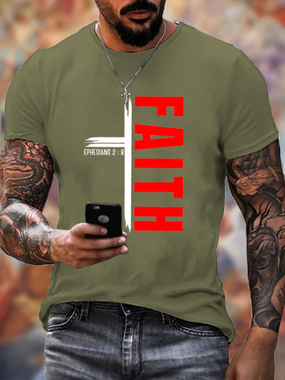 Faith Jesus God Christian Cotton T-Shirt