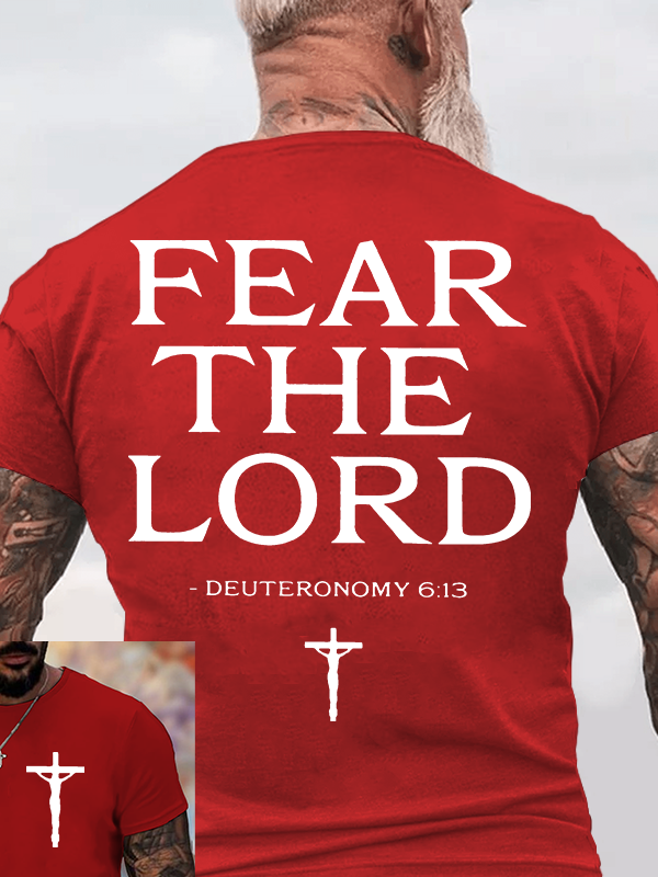 Fear The Lord Jesus God Christian Cotton T-Shirt