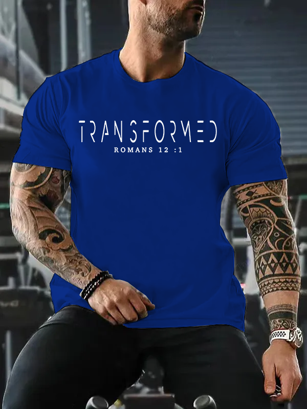 Transformed Romans Jesus God Christian Cotton T-Shirt