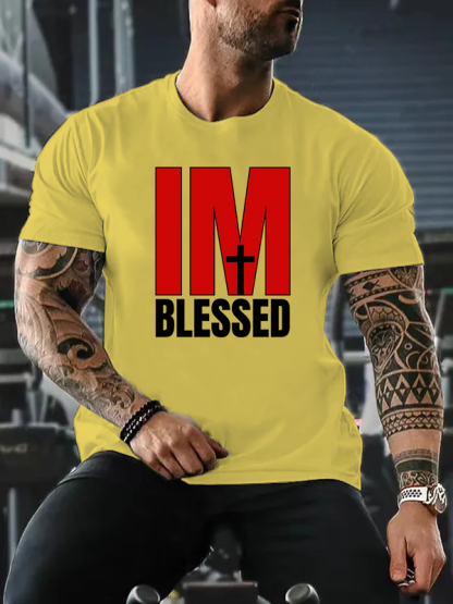 Blessed Jesus God Christian Cotton T-Shirt