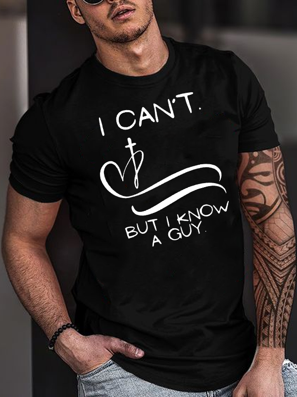 Man Of God Husband Dad Jesus God Christian Cotton T-Shirt