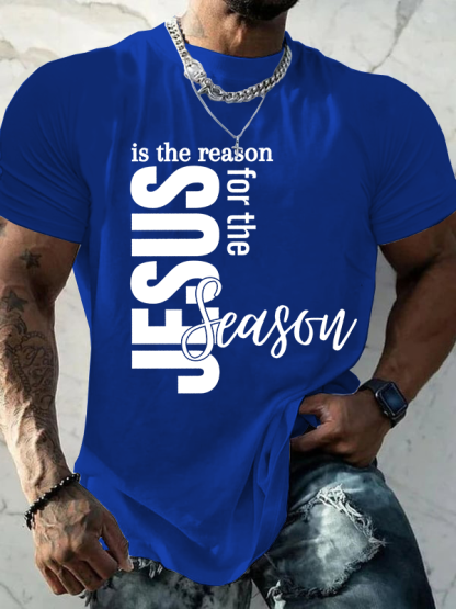 Jesus Is The Reason For The Season Jesus God Christian Cotton T-Shirt