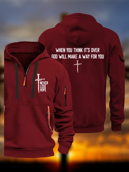 Never Lose Hope Jesus God Christian Zipper Hoodies