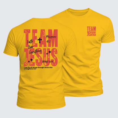 Team Jesus Jesus God Christian  – Luxe Mercerized Interlock Cotton Tee