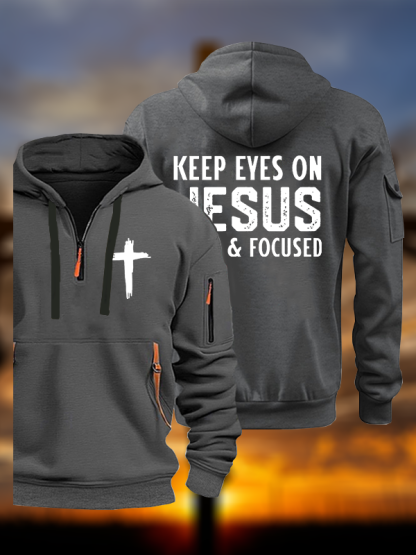 Keep Eyes On Jesus Fixed And Focused Jesus God Christian Zipper Hoodies