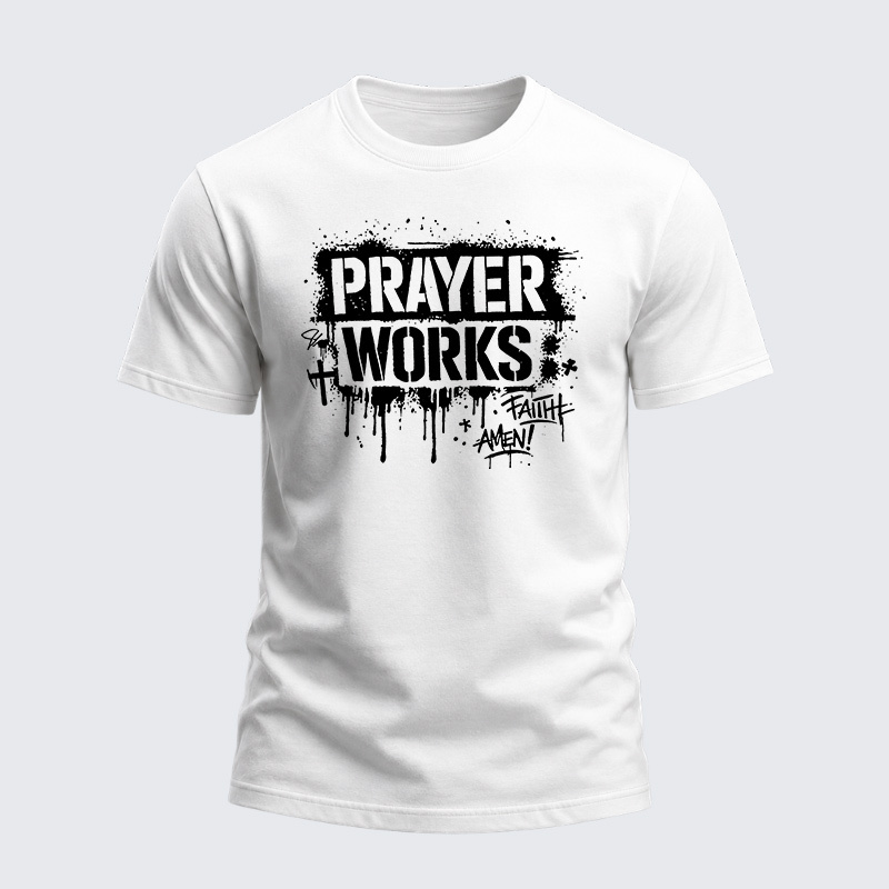 Heavyweight Cotton Tee - Christian Faith Cross