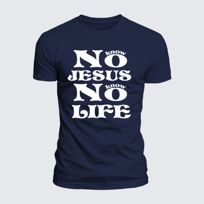 No Jesus No Life Jesus God Christian  – Luxe Mercerized Interlock Cotton Tee