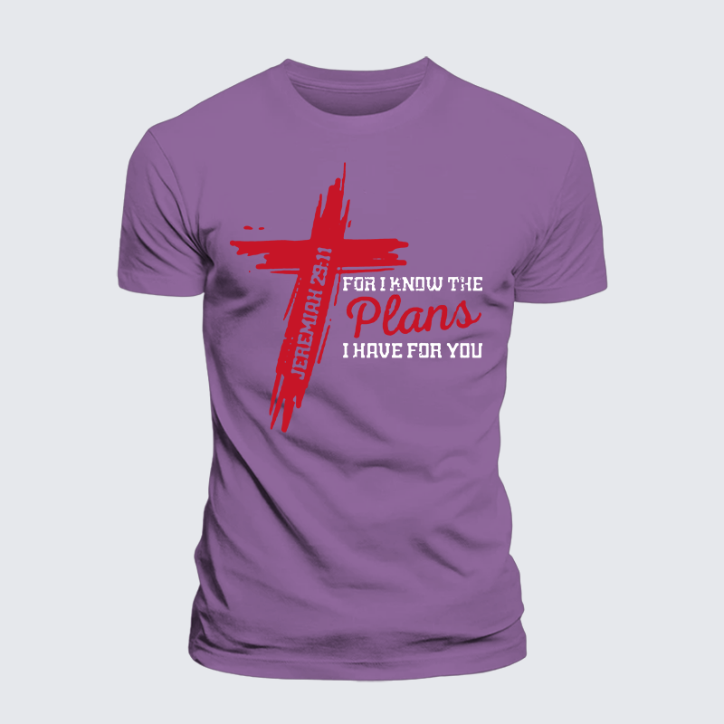 I Know The Plans I Have For You Jesus God Christian Premium Mercerized Cotton Tee