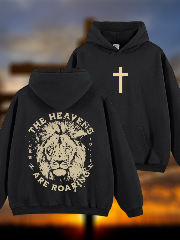 The Heavens Jesus God Christian Plush Fleece-Lined Hoodie
