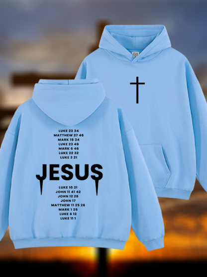 Bible Verse Jesus God Christian Plush Fleece-Lined Hoodie