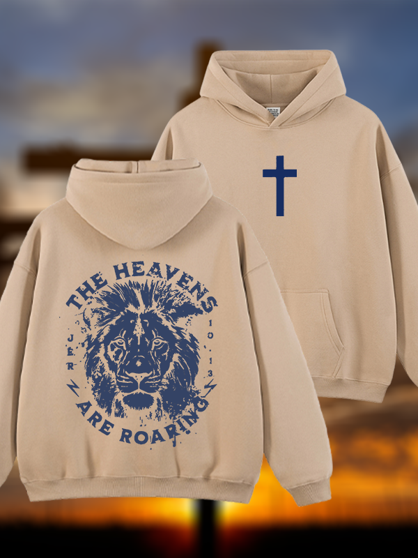 The Heavens Jesus God Christian Plush Fleece-Lined Hoodie