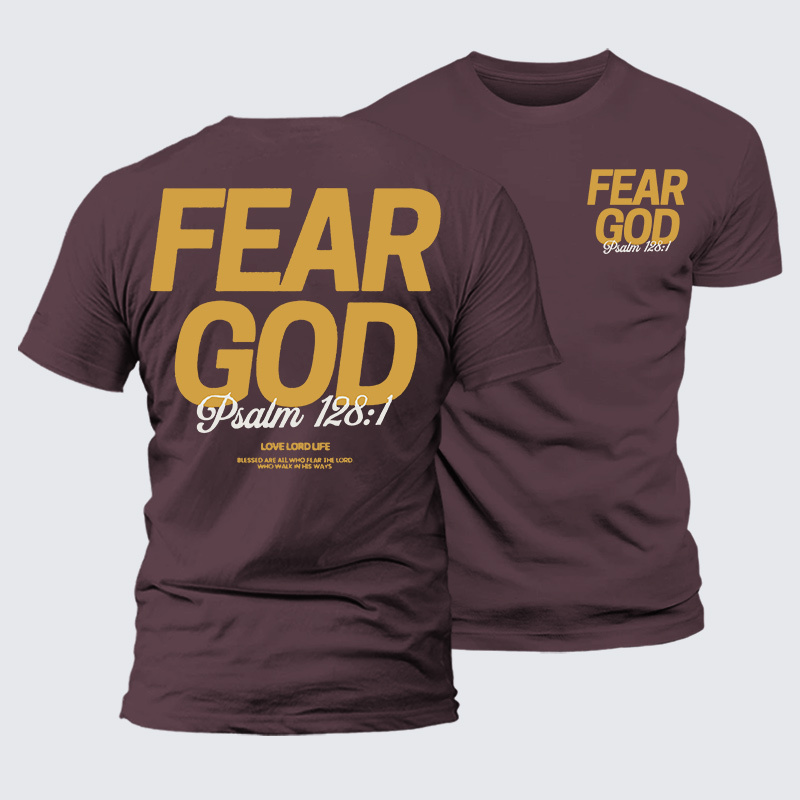 Fear God Jesus God Christian Premium Mercerized Cotton Tee