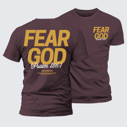 Fear God Jesus God Christian Premium Mercerized Cotton Tee