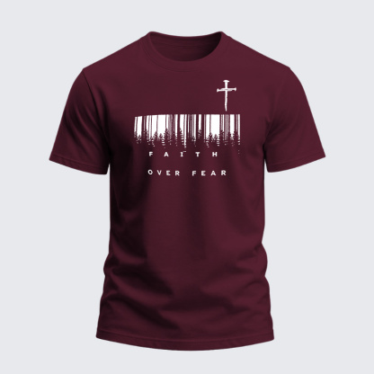 Heavyweight Cotton Tee - Faith Over Fear