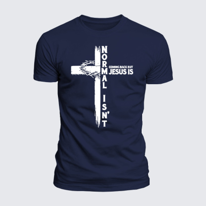 Normal Isn't Jesus God Christian  – Luxe Mercerized Interlock Cotton Tee
