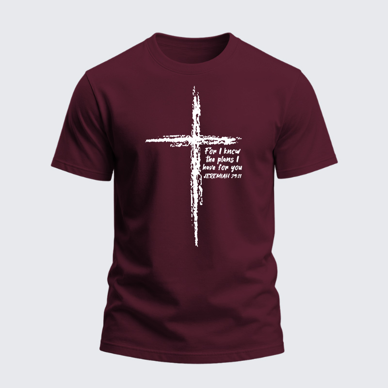 Heavyweight Cotton Tee - Cross I Know The Plans