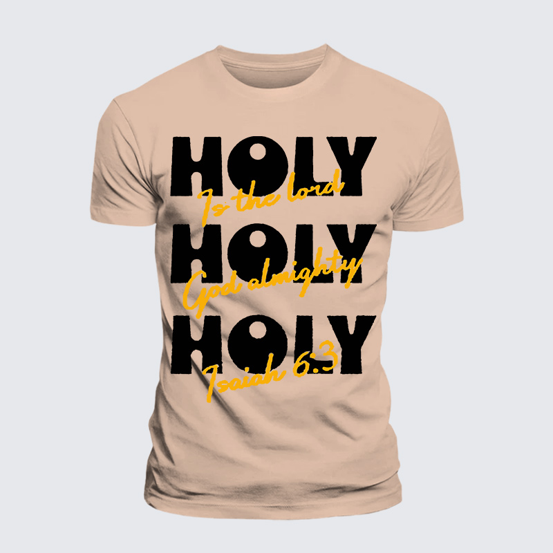 Holy Holy Holy Jesus God Christian Premium Mercerized Cotton Tee