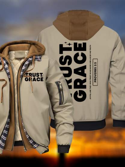 Trust Grace Warm Hooded Bomber Jacket