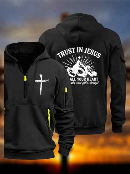 Trust In Jesus With All Your Heart Jesus God Christian Zipper Hoodies