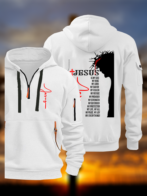 Jesus Crown Of Thorns Jesus God Christian Zipper Hoodies