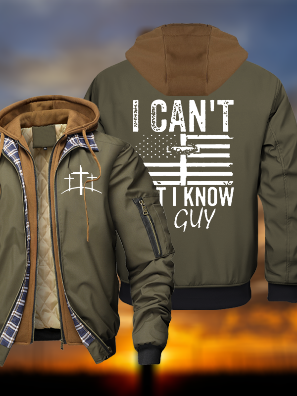 Faith Over Fear Cross Warm Hooded Bomber Jacket