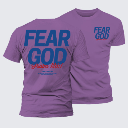 Fear God Jesus God Christian Premium Mercerized Cotton Tee