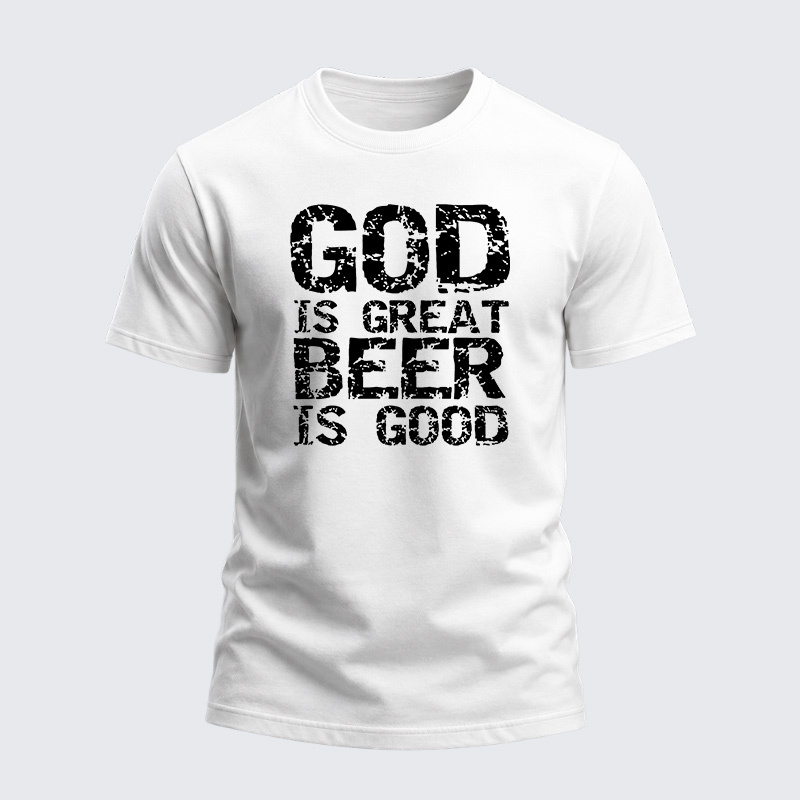 Heavyweight Cotton Tee - God is Great Beer is Good