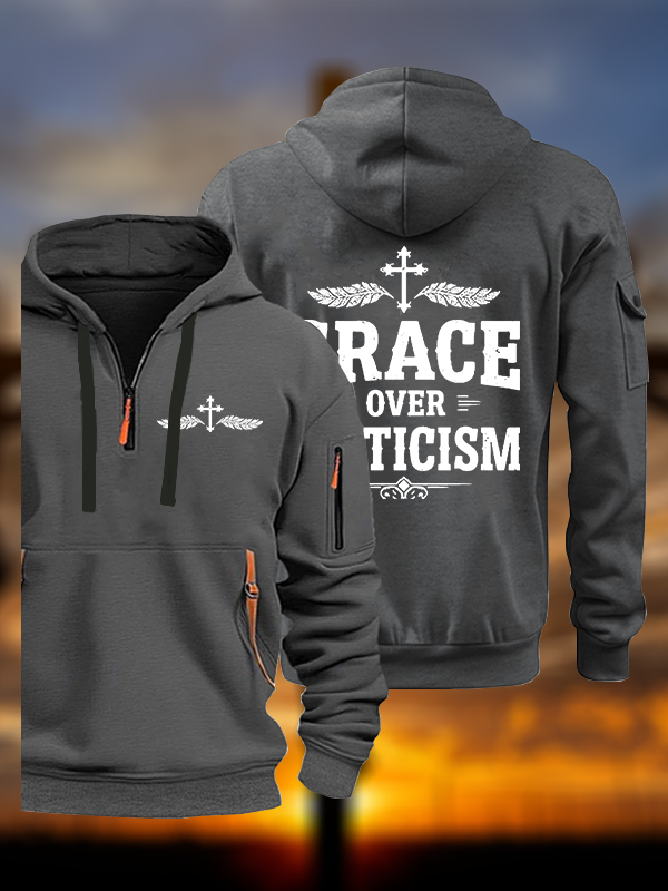 Grace Over Criticism Jesus God Christian Zipper Hoodies