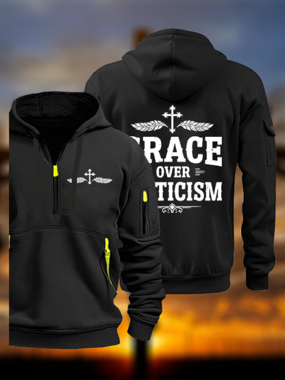 Grace Over Criticism Jesus God Christian Zipper Hoodies