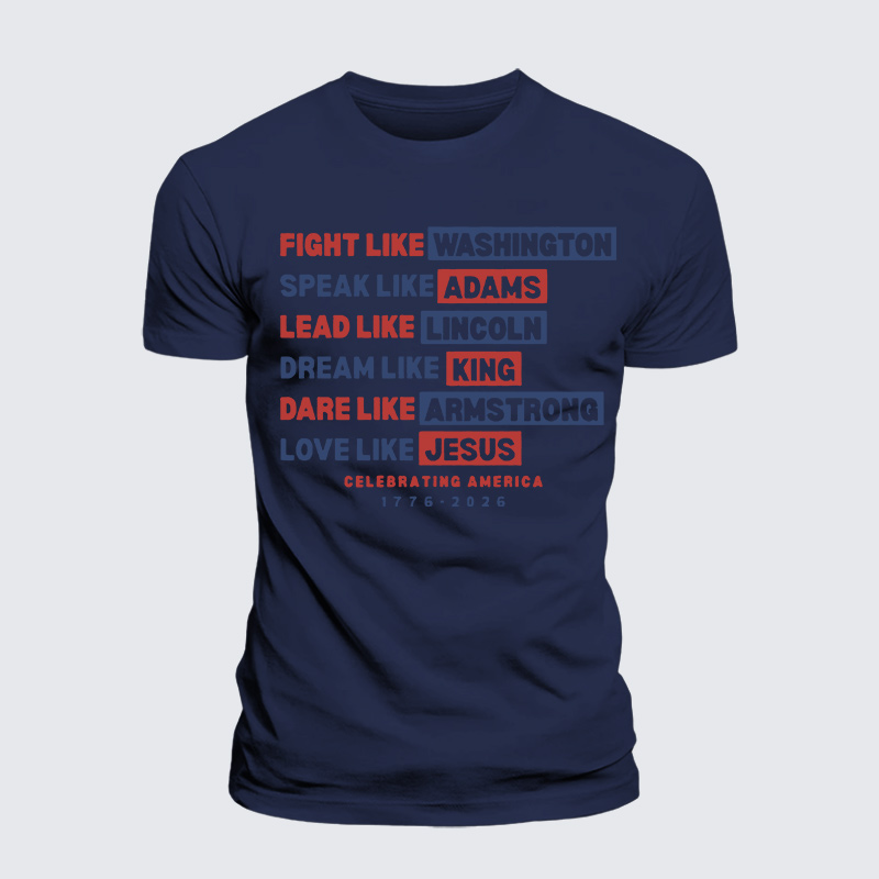 Love Like Jesus God Christian Premium Mercerized Cotton Tee
