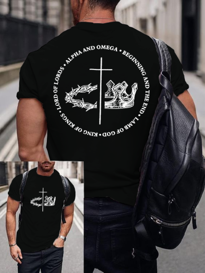 King Of Kings Jesus God Christian Cotton T-Shirt