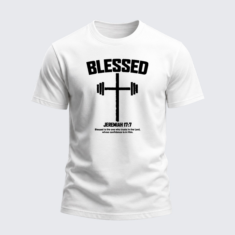 Heavyweight Cotton Tee - Blessed Cross