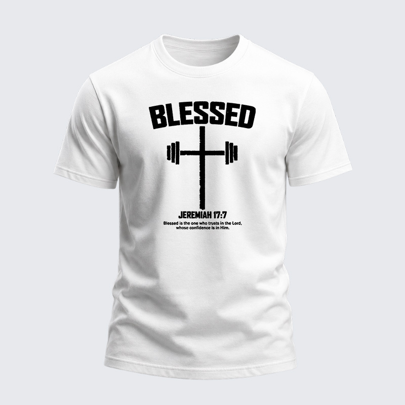 Heavyweight Cotton Tee - Blessed Cross