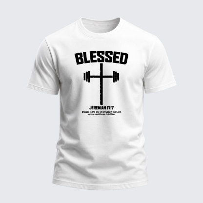 Heavyweight Cotton Tee - Blessed Cross